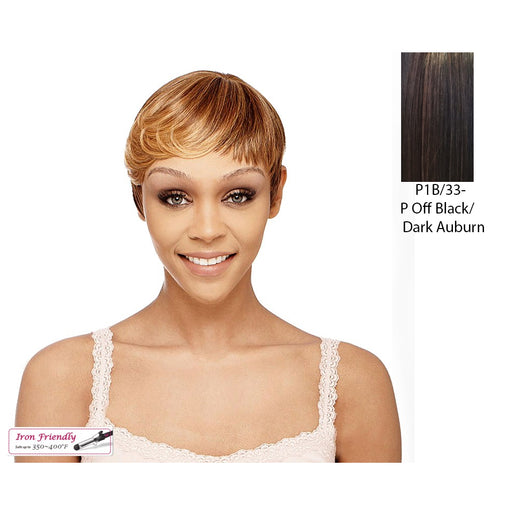 Club Girl Synthetic Wig,Off Black/ Aurburn