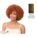 Curly Bang With Heat Resistant Synthetic Wig,Streaked Blend Of Medium Brown, Strawberry Blonde, And Light Auburn