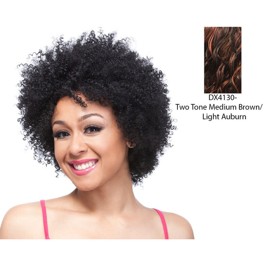 Human Hair Wig,Two Tone Frost Blend Of Medium Brown And Light Auburn With Medium Brown Bottom