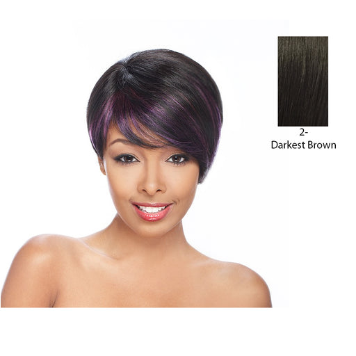 Human Hair Cloth Cap ,Darkest Brown