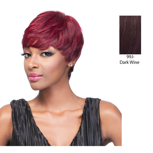 It Is A Human Hair Weave Cap HH Andi Wig,Dark Wine