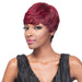 It Is A Human Hair Weave Cap HH Andi Wig,Thick Streaks Dark Wine/Deep Burgundy/BG