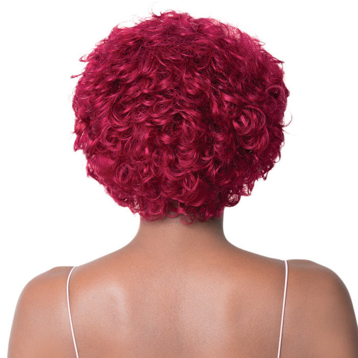 100 Percent HH Baba Human Hair Wig,Burgundy
