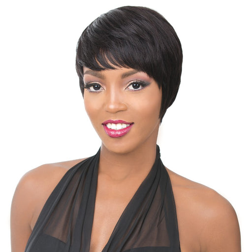 It'S A Cap Weave. 100 Percent Human Hair Full Wig - HH Belle Ami,Off Black