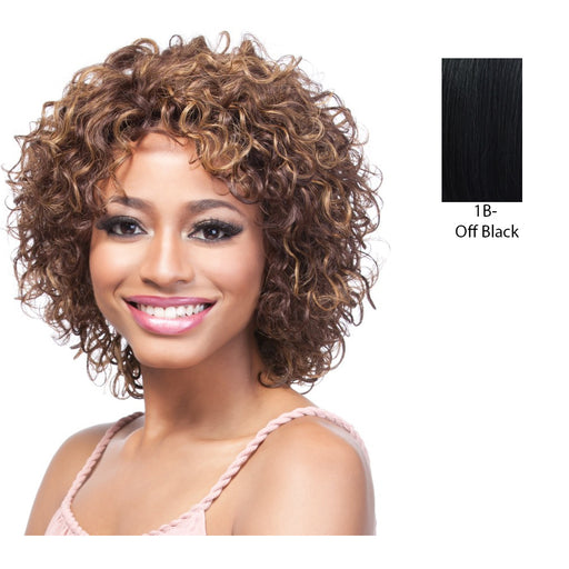 100 Percent Human Hair Wig,Off Black