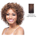 100 Percent Human Hair Wig,Two Tone Frost Blend Of Darkest Brown And Bright Pumpkin Gold
