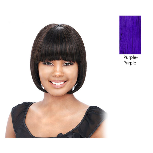 Human Hair Wig - Yaki 810,Purple