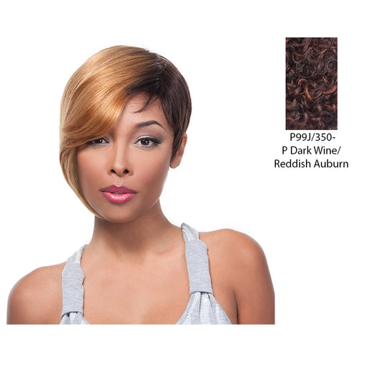 100 Percent Human Hair,Thick Streaks Dark Wine/Dark Ginger / Orange Red
