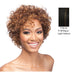 Weave Human Hair Wig,Mix Off Black/Light Auburn