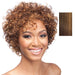Weave Human Hair Wig,Streaked Blend Of Medium Brown, Strawberry Blonde, And Light Auburn