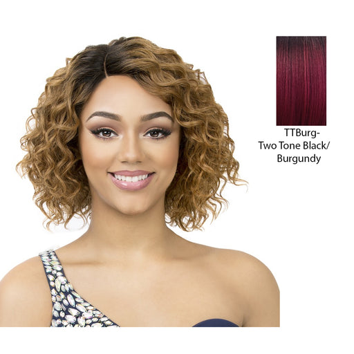100 Percent Human Hair Wig Cap Weave,Black Roots With Burgundy