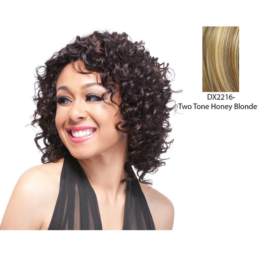 Human Hair Wig,Two Tone Frost Blend Of Strawberry Blonde Layer Over With Honey Blonde Bottom