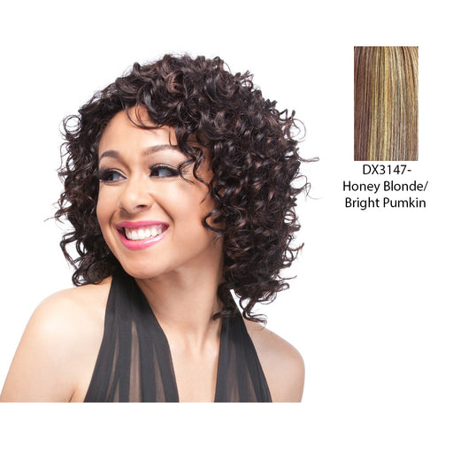 Human Hair Wig,Two Tone Frost Blend Of Strawberry Blonde And Bright Pumpkin Layer Over Gold Light Auburn Bottom