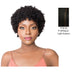 Human Hair Wig,Mix Off Black/Light Auburn