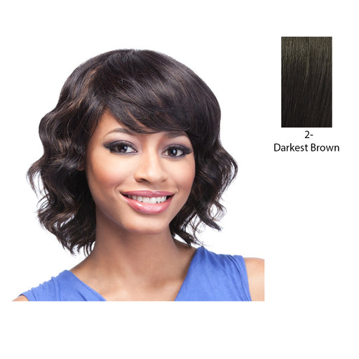Human Hair Wig,Darkest Brown