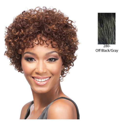 Human Hair Wig - HH Franciel,Off Black With 15 Percent Gray