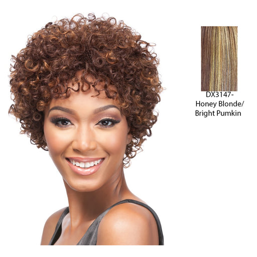 Human Hair Wig - HH Franciel,Two Tone Frost Blend Of Strawberry Blonde And Bright Pumpkin Layer Over Gold Light Auburn Bottom