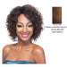 Cap Weave Human Hair Wig HH Freya,Streaked Blend Of Medium Brown, Strawberry Blonde, And Light Auburn