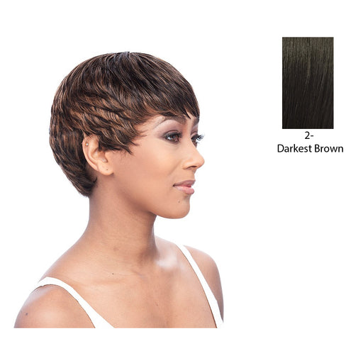 Human Hair Wig Is An Indian Tara Wig,Darkest Brown