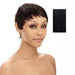 Molly Wig 100 Percent Human Hair Pixie Short ,Off Black