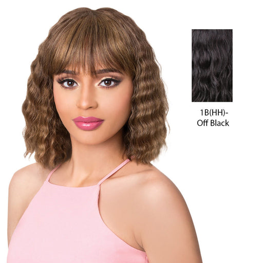 100% Brazilian Natural Blue Human Hair Wig,Off black