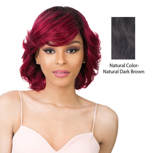 100% Brazilian Natural Human Hair Wig,Natural color (d. brown)