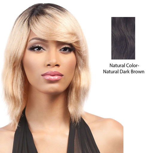 Salon Remi 100% Brazilian Human Hair Unprocessed Wig,Natural color (d. brown)