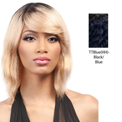 Salon Remi 100% Brazilian Human Hair Unprocessed Wig,TT BLUE