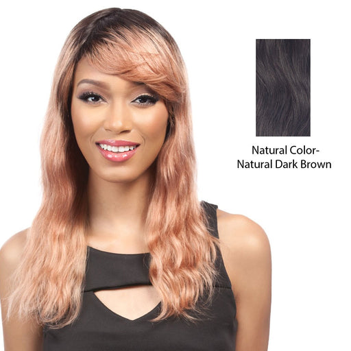 Salon Remi 100% Brazilian Human Hair Unprocessed Wig,Natural color (d. brown)
