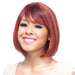 100% Human Hair Wig Human Hair Nia,Blend of dark wine, dark strawberry blonde, and flame red