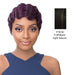 100% Human Hair Full Wig Side Lace Part,Off black base with light auburn highlights