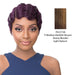 100% Human Hair Full Wig Side Lace Part,Streaked blend of medium brown, strawberry blonde, and light auburn