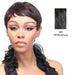 Human Hair Wig, Cap Size Medium, Length: Short,Off black with 15% gray