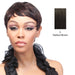 Human Hair Wig, Cap Size Medium, Length: Short,Darkest brown