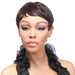Human Hair Wig, Cap Size Medium, Length: Short,Off black base with dark auburn highlights