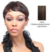 Human Hair Wig, Cap Size Medium, Length: Short,Medium brown base with light auburn highlights