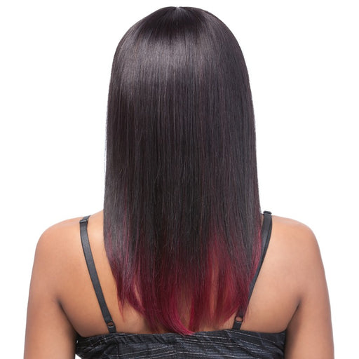 Luxurious Remi Wig,Two tone frost blend of dark wine layer over deep burgundy bottom
