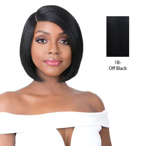 100% Human Hair 5" Deep Parting Lace Wig,Off black