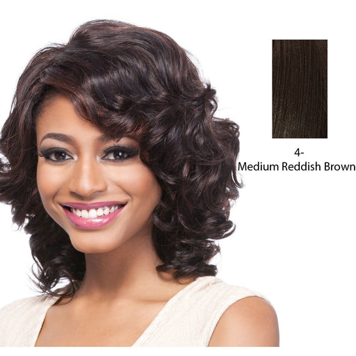 100% Human Hair Wig,Dark brown