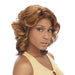 100% Human Hair Wig,Two tone frost blend of darkest brown and bright pumpkin gold