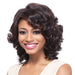 100% Human Hair Wig,Off black base with dark auburn highlights