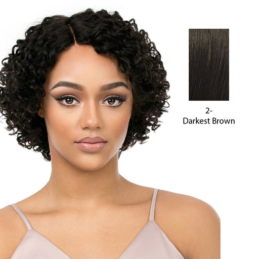 100% Human Hair Wig,Darkest brown