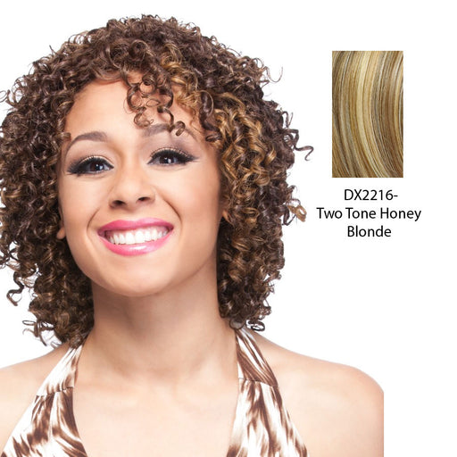 100% Human Hair Wig,Two tone frost blend of strawberry blonde layer over with honey blonde bottom