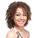 100% Human Hair Wig,Medium brown base with strawberry blonde highlights