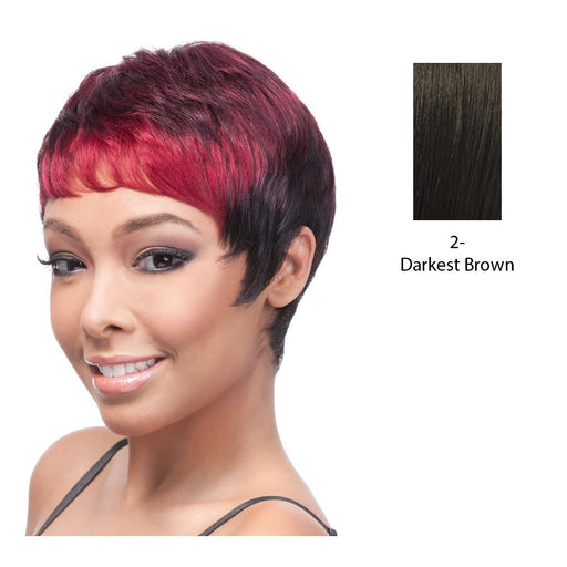 Human Hair Wig,Darkest brown