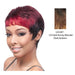 Human Hair Wig,Two tone frost blend of dark auburn layer over dark honey blonde bottom