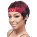 Human Hair Wig,Two tone frost blend of dark wine layer over deep burgundy bottom