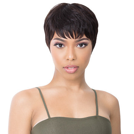 Human Hair Wig,Off black