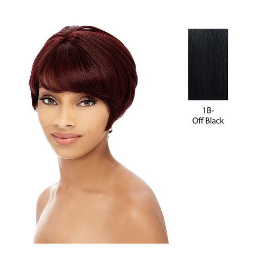 100 %Human Hair Full Wig,Off black
