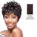 Cap Weave Human Hair Wig Human Hair Tataya,Streaked blend of deep wine and dark violet